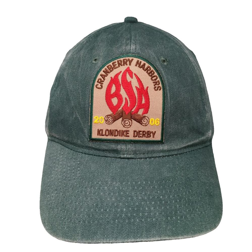 Headshot Green Baseball Cap One Size BSA Cranberry Harbors Klondike Derby Hat